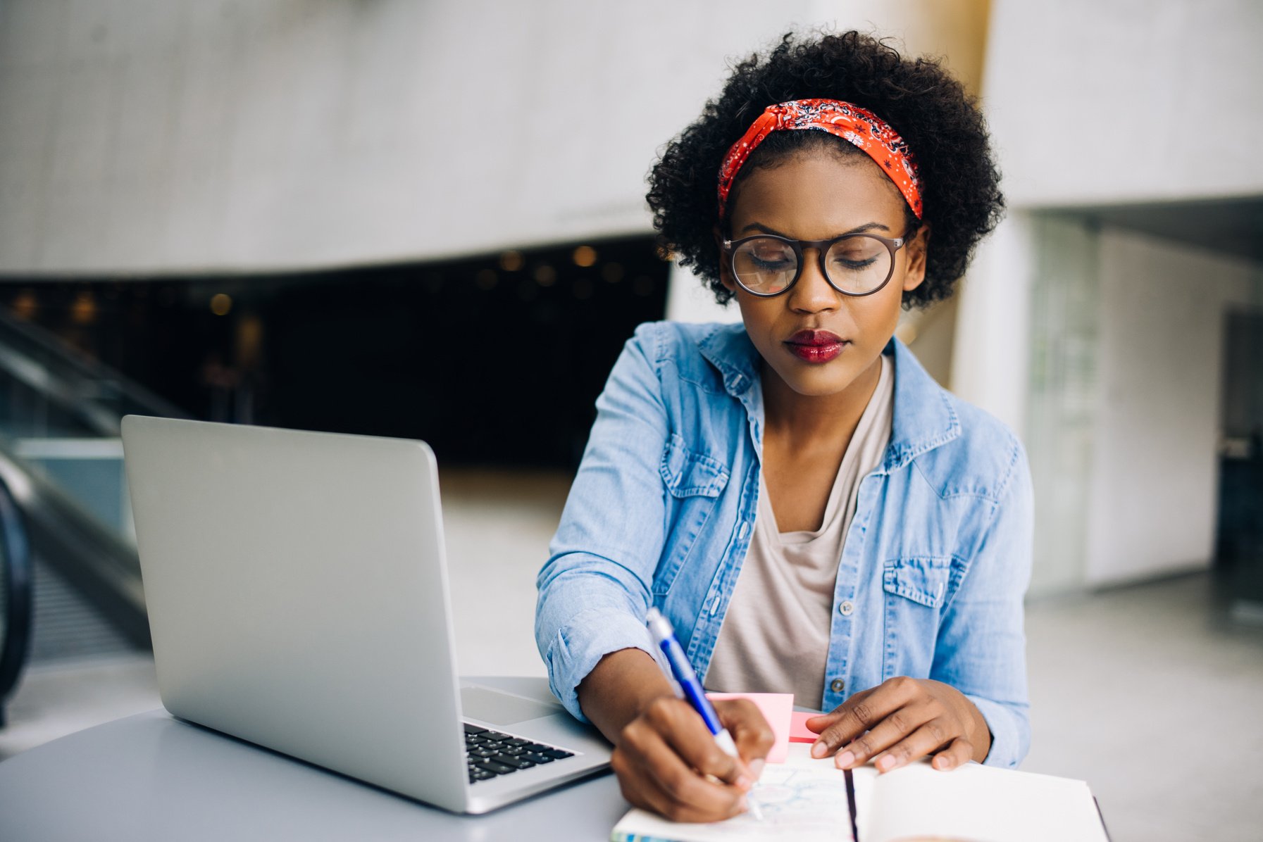 Focused Young African Female Entrepreneur